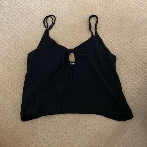 Brandy Melville black tank with tie front
